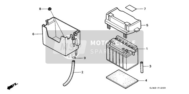 Honda SH75D 1995 Batterie pour un 1995 Honda SH75D